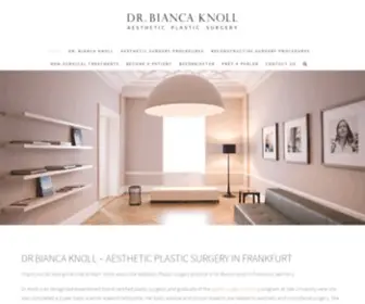 DR-Bianca-Knoll.com(Aesthetic Plastic Surgery by Dr Bianca Knoll in Frankfurt) Screenshot