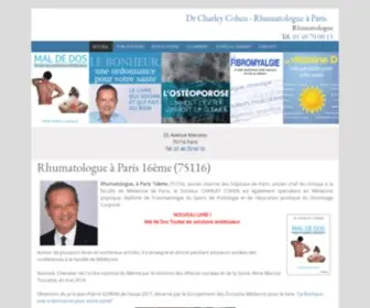 DR-Charley-Cohen-Rhumatologue-Paris.fr(Le Rhumatologue Paris 16ème) Screenshot