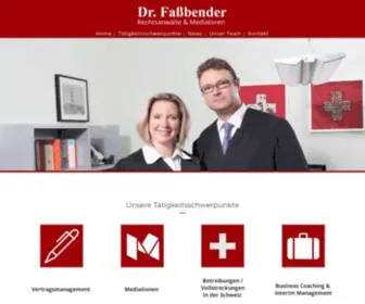 DR-Fassbender.de(Betreibungen (Beitreibung Schweiz)) Screenshot