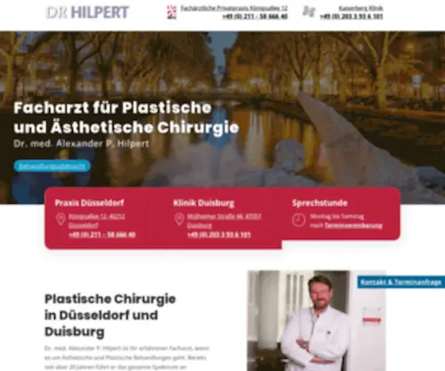 DR-Hilpert.de(Dr. Alexander Hilpert Facharzt Plastische & Ästhetische Chirurgie Düsseldorf & Duibsurg) Screenshot