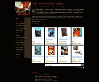 Draconika.com(Dragons, Dragon Information, and Dragon Pictures) Screenshot