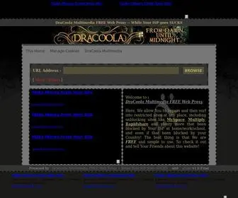 Dracoola.org(DraCoola Multimedia FREE Web Proxy) Screenshot