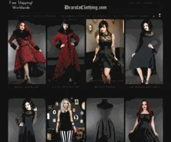 Draculaclothing.com(Home Page For Dracula Clothing) Screenshot