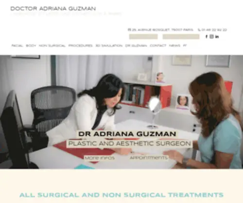 Dradrianaguzman.com(Chirurgien esthétique à Paris 7) Screenshot