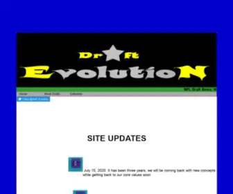 Draft-Evolution.com(Draft Evolution Home Page) Screenshot