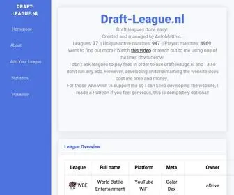 Draft-League.nl(Draft League) Screenshot