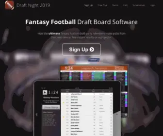 Draftnight.com(Draft Board Software for Fantasy Football) Screenshot