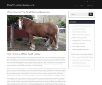 Draftresource.com(The Draft Horse Resource) Screenshot