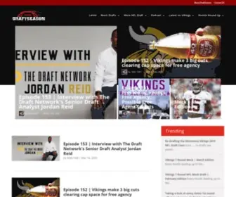 Draftseason.com(2020 NFL Draft & Minnesota Vikings Headquarters) Screenshot