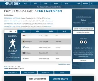 Draftsite.com(NFL, NHL, MLB, NBA, MLS, WNBA) Screenshot