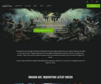 Dragonage.com(Dragon Age Video Games) Screenshot