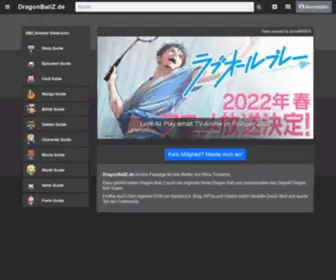 Dragonball-Z.de(1 DragonBall Fanpage im Web) Screenshot