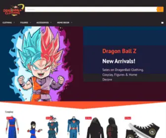 Dragonballclothing.com(Dragon Ball Z Clothing) Screenshot