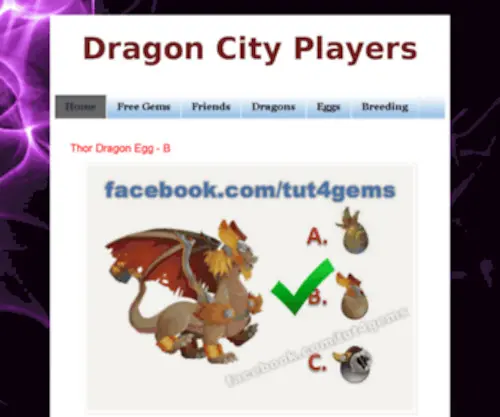 Dragoncityplayers.com(Dragon City Players) Screenshot