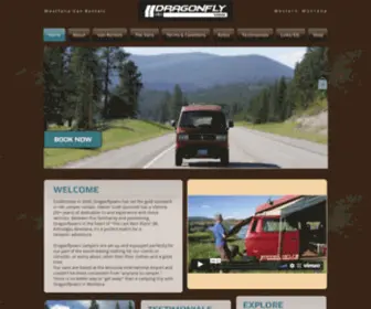 Dragonflyvans.com(VW Westfalia Van Rentals our of Missoula Montana) Screenshot