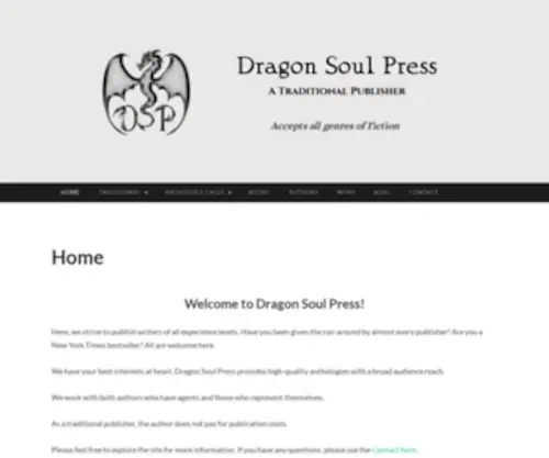 Dragonsoulpress.com(Dragon Soul Press) Screenshot