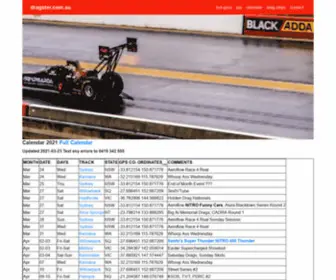 Dragster.com.au(Dragster australia drag racing) Screenshot