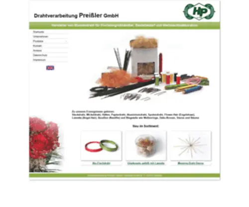 Draht-Preissler.de(Drahtverarbeitung Preißler GmbH Sebnitz) Screenshot