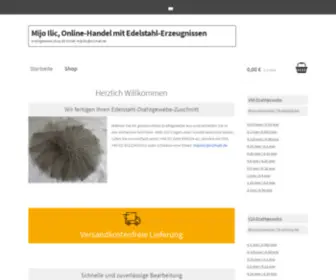 Drahtgewebe-Shop.de(Drahtgewebe-Shop-Zuschnitt nach Maß Preiswert Schnell) Screenshot