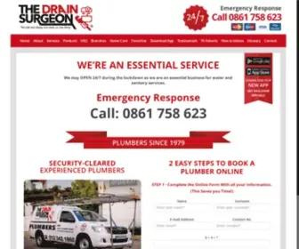 Drainsurgeon.co.za(The biggest emergency plumbing repair specialist in South Africa) Screenshot