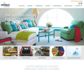 Drakeextrusion.com(Manufacturer of Colored Polypropylene Filament Yarn and Staple Fiber) Screenshot