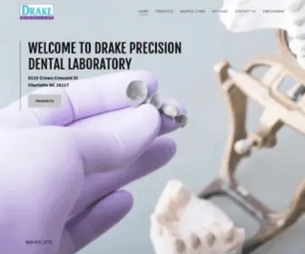 Drakelab.com(Dental Laboratory Services in Charlotte) Screenshot