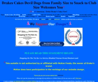 Drakesdevildogs.com(Devil Dogs by DRAKES CAKES We ship Devil Dogs world wide) Screenshot