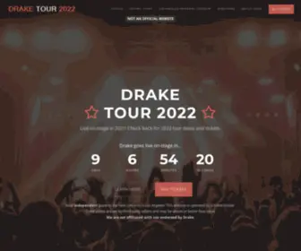 Draketour2022.com(Catch Drake live on stage in 2022) Screenshot