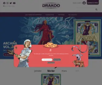 Drakoo.fr(Drakoo Bandes dessinées passeport vers les mondes imaginaires) Screenshot
