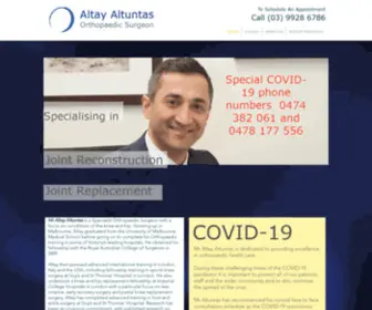 Draltay.com(Dr Altay Altuntas Orthopaedic Surgeon) Screenshot