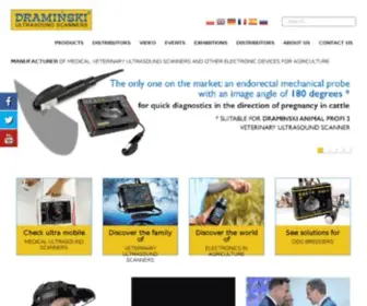 Draminski.com(Veterinary ultrasound scanners) Screenshot