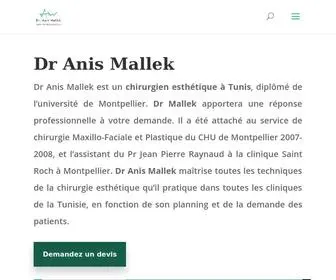 Dranismallek.com(Dr Anis Mallek) Screenshot