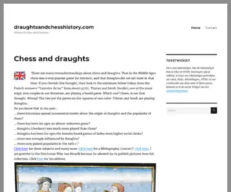 Draughtsandchesshistory.com(History of chess and checkers) Screenshot