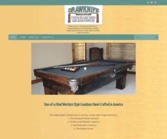 Drawknife.com(Custom billiard tables handcrafted by Drawknife Billiards) Screenshot