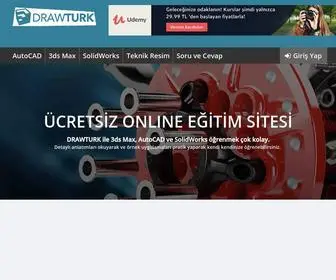 Drawturk.com(Autocad, 3ds Max, SolidWorks Dersleri ve Teknik Resim Çizimleri) Screenshot