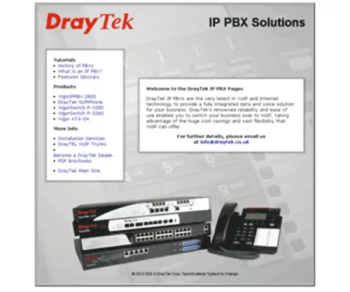 Draytek-PBX.co.uk(DrayTek VoIP IP PBXs) Screenshot
