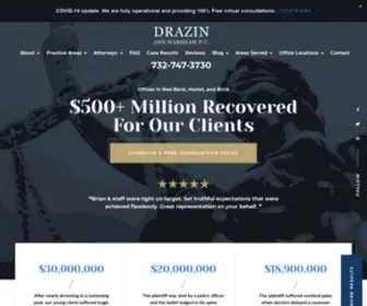 Drazinandwarshaw.com(Personal Injury Lawyers NJ) Screenshot