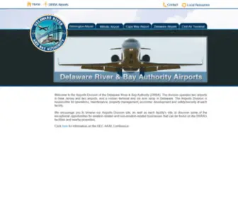 Drbaairports.com(Delaware River & Bay Authority) Screenshot
