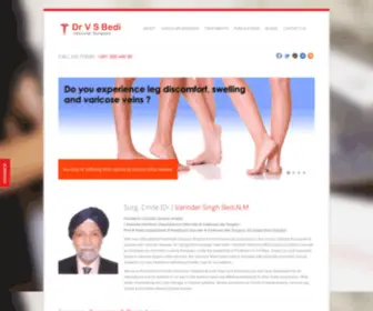 Drbedivascularsurgeon.com(Dr V S Bedi) Screenshot