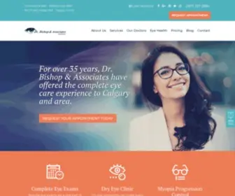 Drbishop.com(Calgary Optometrists Eye Exams Near You Dr Bishop & Assoc) Screenshot