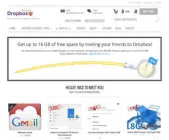DrboxStore.com(Gmail Service & Upgrade Dopbox) Screenshot