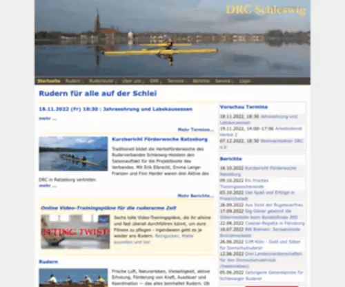 DRC-SChleswig.de(DRC Domschulruderclub Schleswig) Screenshot