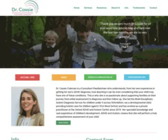 Drcassie.co.uk(Paediatrician specialising in Autism and ADHD) Screenshot