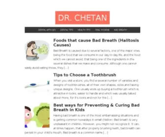 DRchetan.com(Dentistry and Dental Information) Screenshot