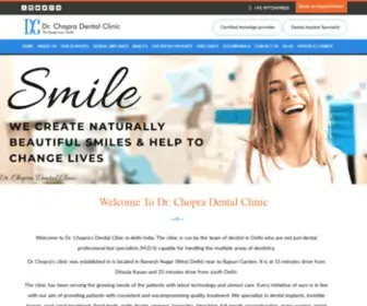 DRchopradentalclinic.com(Dentist in Delhi) Screenshot