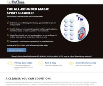 DRcleanspray.com(DrClean Spray Cleaner) Screenshot