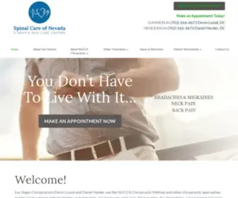 Drdevin.com(Spinal Care of Nevada) Screenshot