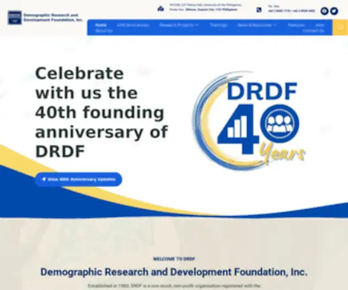 DRDF.org.ph(Demographic Research and Development Foundation) Screenshot