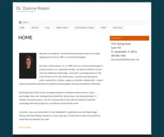 Drdiannerosen.com(Licensed Psychologist) Screenshot