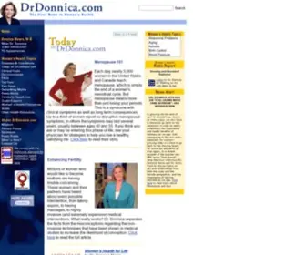 Drdonnica.com(The First Name in Women's Health) Screenshot